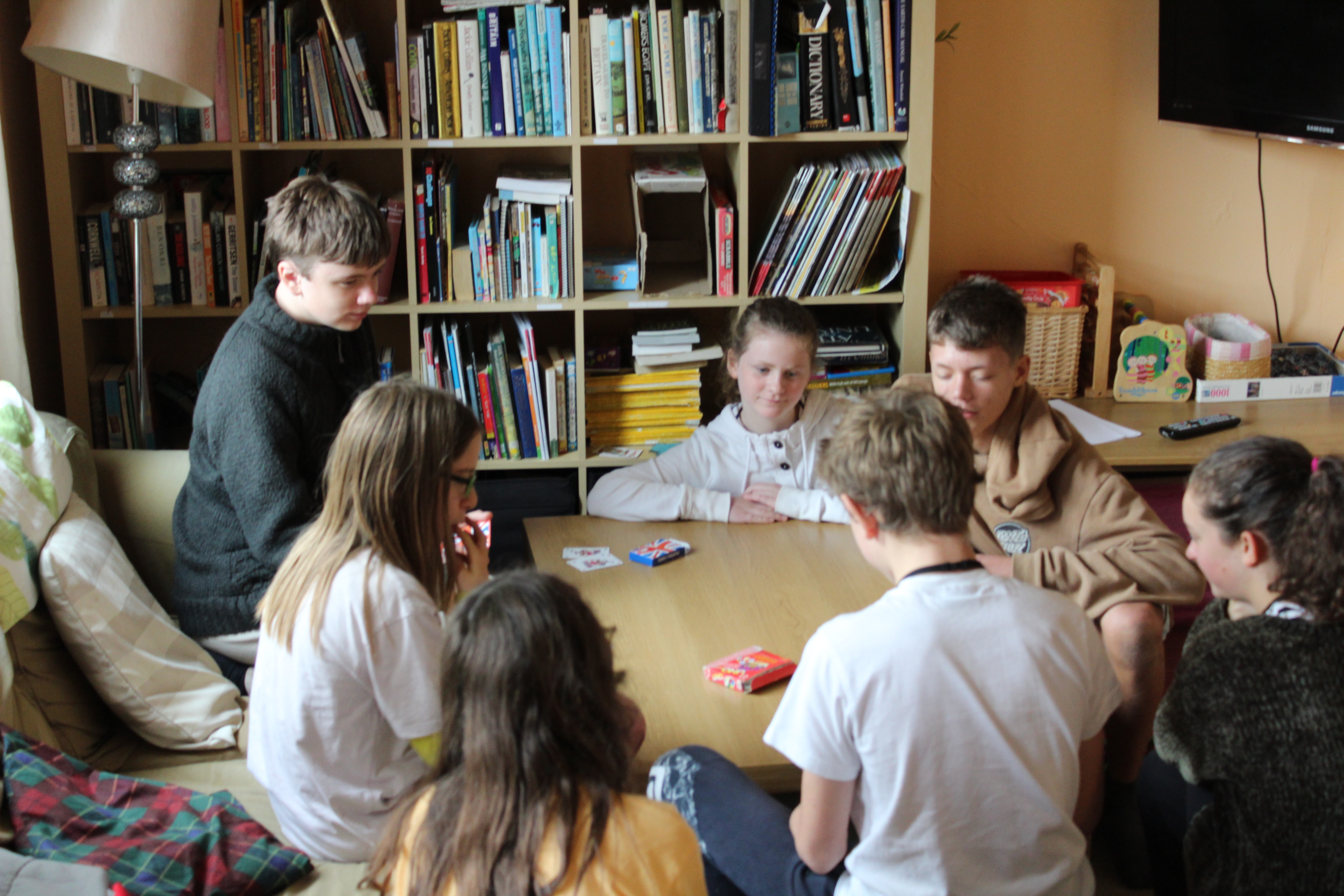 A group of young people in discussion