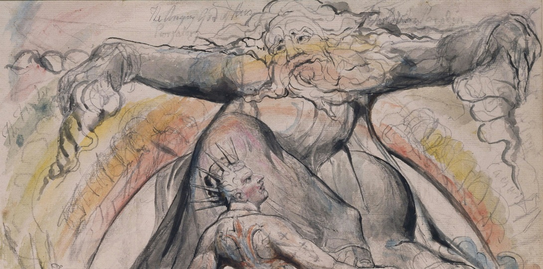 Part of a drawing by William Blake